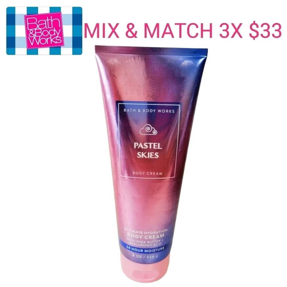 Bath and Body Works PASTEL SKIES Ultimate Hydrating Body Cream SALE 3x $33